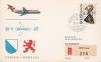 1966 - LIECHTENSTEIN - Vlucht Zürich - Brussel, Verzenden, Overige landen, Gestempeld