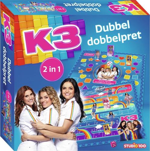 K3 gezelschapsspel Dubbel dobbelpret Nieuw in Plastic, Hobby & Loisirs créatifs, Jeux de société | Jeux de plateau, Neuf, Enlèvement ou Envoi