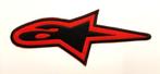 Patch Alpinestars logo - Rood - 123 x 54 mm, Motoren, Ophalen of Verzenden, Nieuw