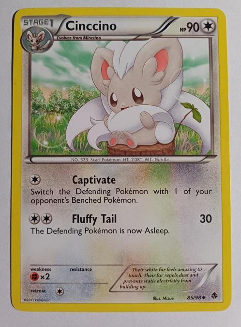 Pokémonkaart Cinccino Emerging Powers 85/98, Hobby & Loisirs créatifs, Jeux de cartes à collectionner | Pokémon, Utilisé, Cartes en vrac