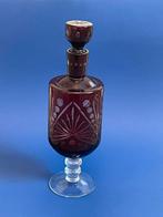 Carafe cristal rouge Bohème neuf verre, Antiquités & Art, Enlèvement ou Envoi