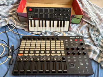 Akai MPK mini + Akai APC40+ tout les cables necessaires, Muziek en Instrumenten, Midi-apparatuur, Ophalen, Zo goed als nieuw