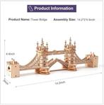 Puzzel 3D model | Tower Bridge van hout | Nieuw, Hobby en Vrije tijd, Verzenden, Nieuw, Overige typen