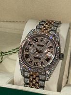 Rolex full moissanite iced out, Ophalen of Verzenden, Zo goed als nieuw, Rolex