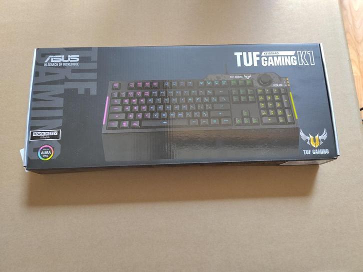 ASUS TUF Gaming K1 - Toetsenbord - QWERTY - Zwart - RGB, Computers en Software, Toetsenborden, Nieuw, Qwerty, Bedraad, Ergonomisch
