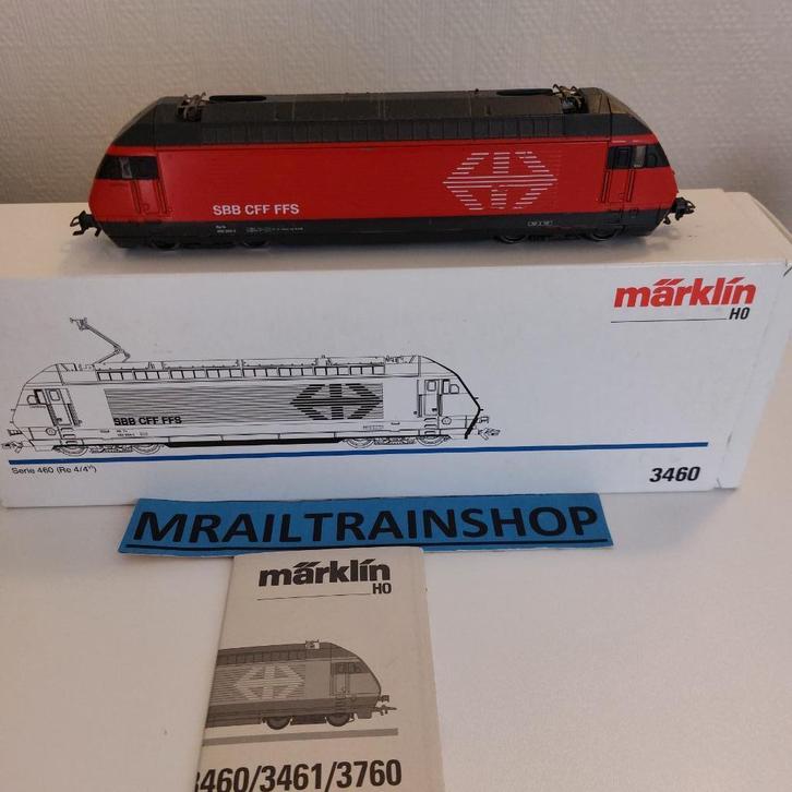 3460 MÄRKLIN HO - Zwitserse E-Lok Serie 460/E-Loc Serie 460, Hobby en Vrije tijd, Modeltreinen | H0, Zo goed als nieuw, Locomotief