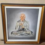 Boeddha figuur - schilderij / tekening - in kader (buddha), Huis en Inrichting, Ophalen of Verzenden, Gebruikt