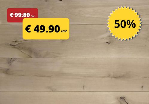 Houten vloeren voor € 49.90 /m² incl BTW - 50% KORTING, Huis en Inrichting, Stoffering | Vloerbedekking, Nieuw, Parket, 75 m² of meer