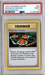 Trainer Pokemon Center Shadowless Psa 9 Base set 1999, Enlèvement ou Envoi