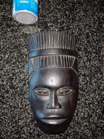 Vintage Ebben houten masker uit Congo, Ophalen, Zo goed als nieuw