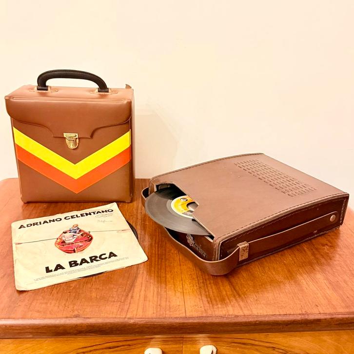 VINTAGE PLATENSPELER PLATENSLIKKER SINCOM MACH 3 1970 RARE, Audio, Tv en Foto, Platenspelers, Gebruikt, Platenspeler, Overige merken