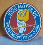 3 geëmailleerde platen van ESSO uit 1962., Verzamelen, Merken en Reclamevoorwerpen, Ophalen of Verzenden, Zo goed als nieuw, Reclamebord