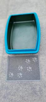 Kattenbak met afneembare bescherm deksel en voetmatje., Enlèvement, Utilisé, Ouvert