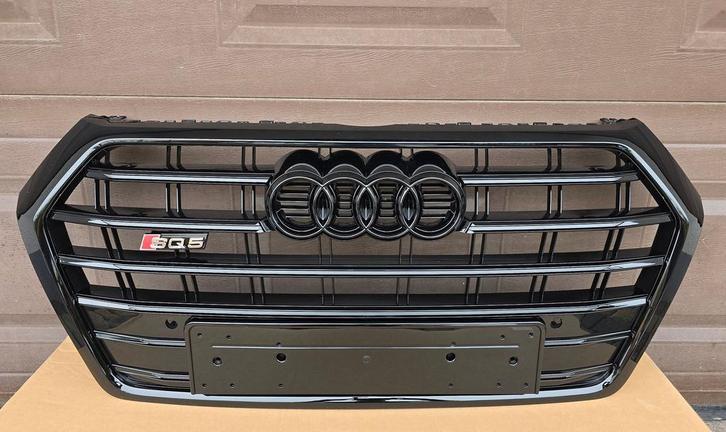 Grill Audi Q5 80A SQ5 LOOK HOOGGLANS ZWART S Q5 GRILLE PIANO, Auto-onderdelen, Carrosserie, Bumper, Voor, Nieuw, Herkomst onderdeel bekend