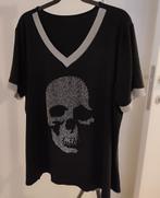 T-Shirt grande taille - Crâne Skull, Kleding | Dames, Zwart, Maat 46/48 (XL) of groter, Nieuw, Ophalen of Verzenden