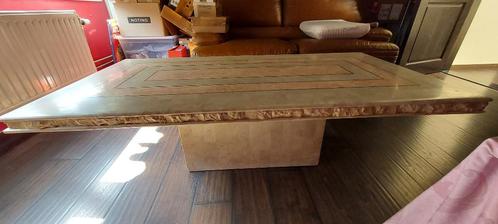 Woonkamertafel (gemarmerde stijl), Huis en Inrichting, Tafels | Salontafels, Gebruikt, Minder dan 50 cm, 50 tot 100 cm, 100 tot 150 cm