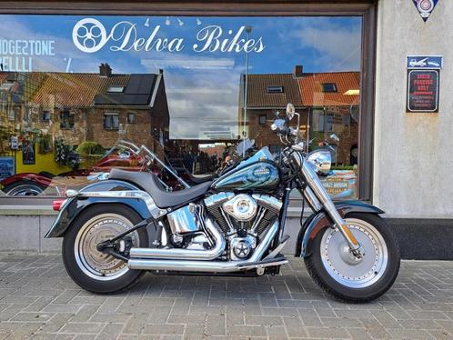 Harley Fatboy Carbone -2005- 43749 km, Motos, Motos | Harley-Davidson, Entreprise, Chopper, plus de 35 kW, 2 cylindres, Enlèvement ou Envoi