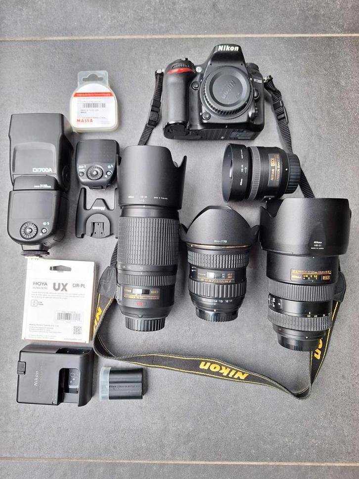 NIKON D7200 + 4 lenzen + externe flitser + 3 filters, Audio, Tv en Foto, Fotocamera's Digitaal, Gebruikt, Nikon, Ophalen