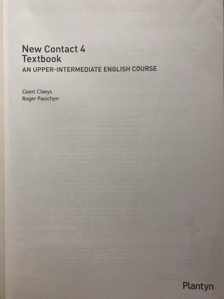 New Contact 4 - Cursus Engels voor 5ASO, Boeken, Schoolboeken, Zo goed als nieuw, Engels, ASO, Ophalen of Verzenden