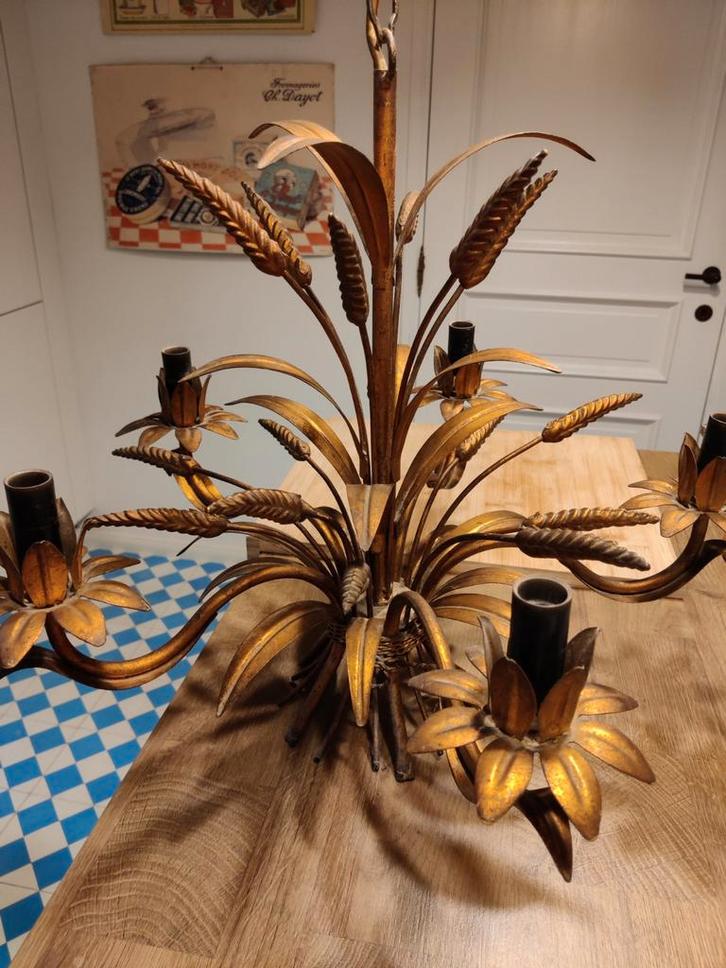 Antieke kroonluchter Regency Hollywood, Huis en Inrichting, Lampen | Kroonluchters, Metaal, Ophalen