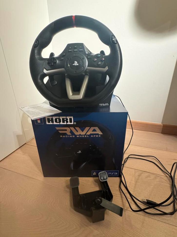 Racingstuur met pedalen compleet, Games en Spelcomputers, Spelcomputers | Sony Consoles | Accessoires, Zo goed als nieuw, PlayStation 3