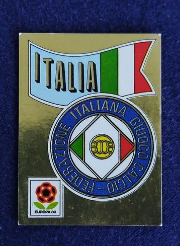 Panini sticker card voetbal ' Euro 80 embleem It  nr.136 ' beschikbaar voor biedingen