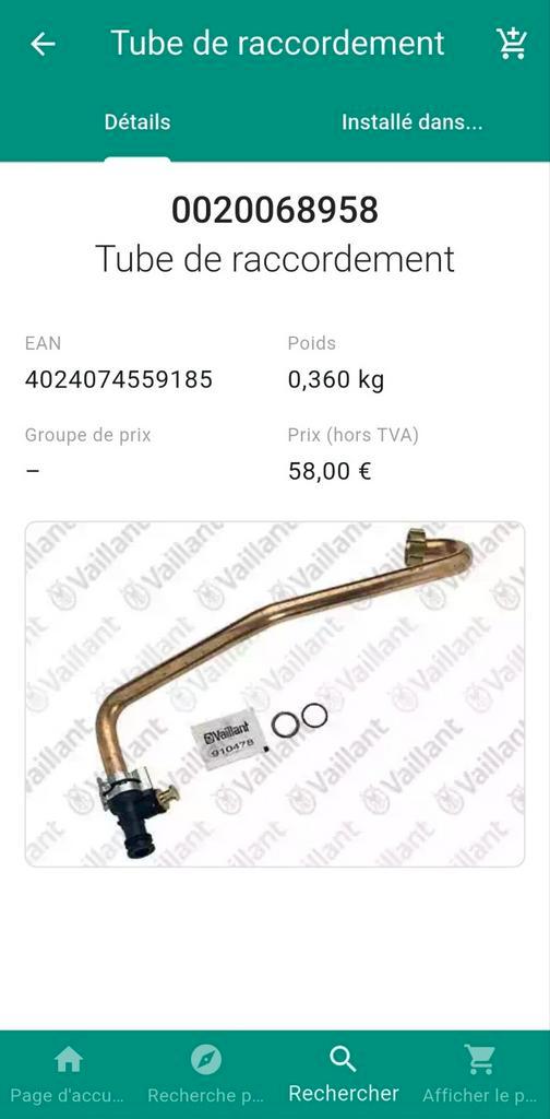 Aansluitleiding Vaillant EcoTec PRO/PLUS (pompzijde), Verzamelen, Overige Verzamelen, Nieuw, Ophalen of Verzenden