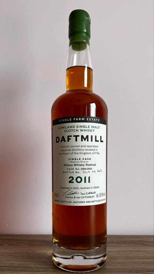 Daftmill 2011 - Single Cask for Milano Whisky Festival, Collections, Vins, Comme neuf, Enlèvement ou Envoi