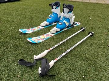 Kinder ski's met botten en stokken, Sport en Fitness, Skiën en Langlaufen, Ophalen of Verzenden, Zo goed als nieuw, Ski, Ski's
