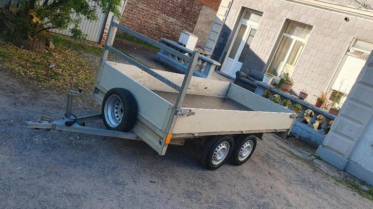 Remorque double essieux 750kg Aluminium 3,m/1,50cm, Auto diversen, Aanhangers en Bagagewagens, Zo goed als nieuw, Ophalen of Verzenden