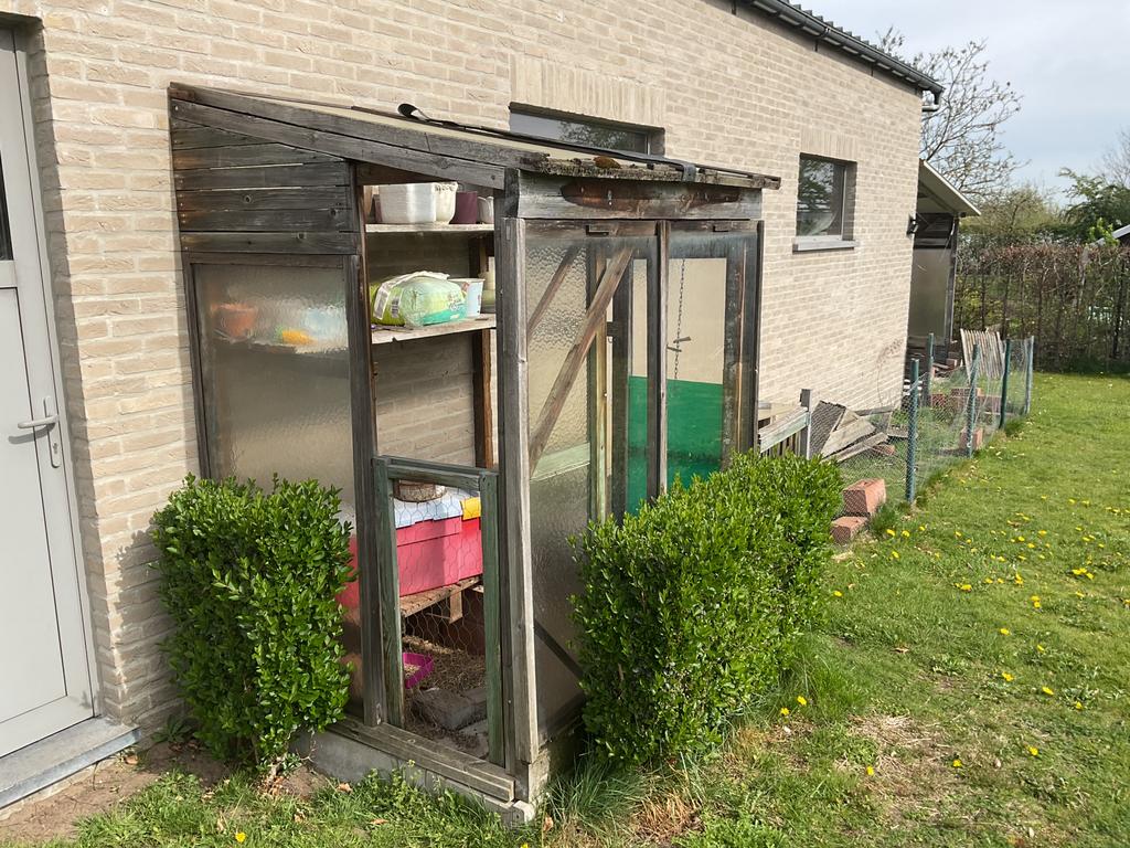 Kippenhok of konijnenhok serre, Tuin en Terras, Tuinhuizen, Gebruikt, Overige typen, Minder dan 200 cm, Hout