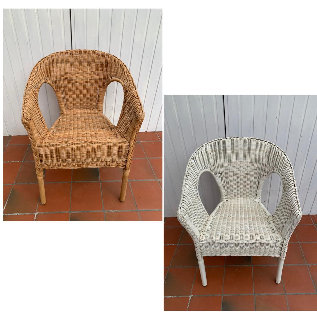 Fauteuil rotin 20€/piece, Jardin & Terrasse, Chaises de jardin, Utilisé, Bois, Enlèvement