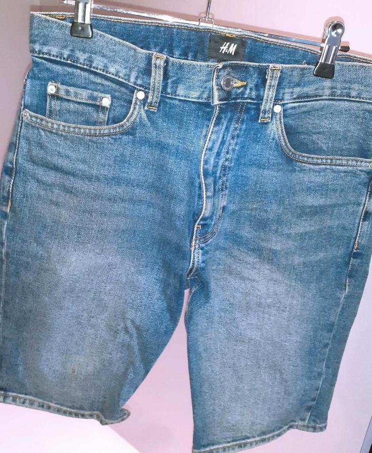 short heren denim blauw H&M 29, Kleding | Heren, Spijkerbroeken en Jeans, Nieuw, W32 (confectie 46) of kleiner, Blauw, Ophalen of Verzenden