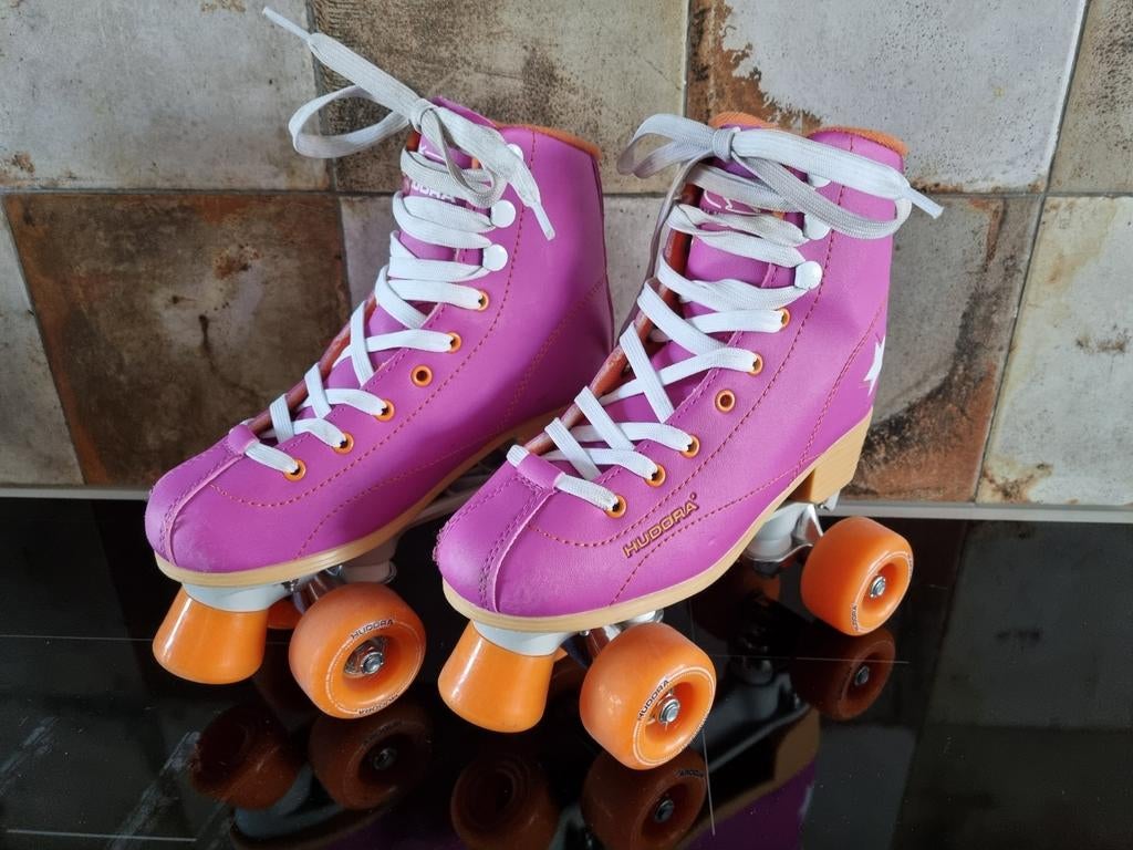 Kinderrilschaatsen Decathlon, maat 35., Sport en Fitness, Skeelers, Kinderen, Zo goed als nieuw, Inline skates 4 wielen, Ophalen