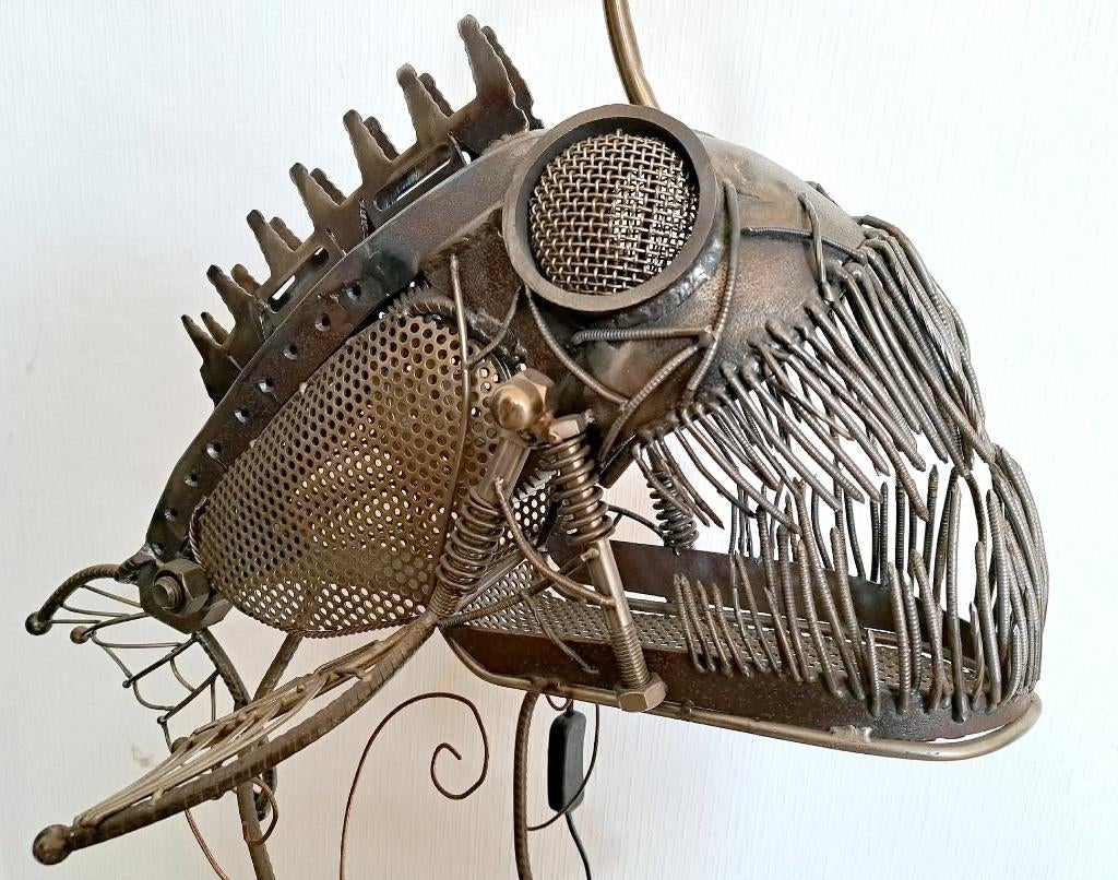 Lampe Acier sculpture, Antiquités & Art, Enlèvement