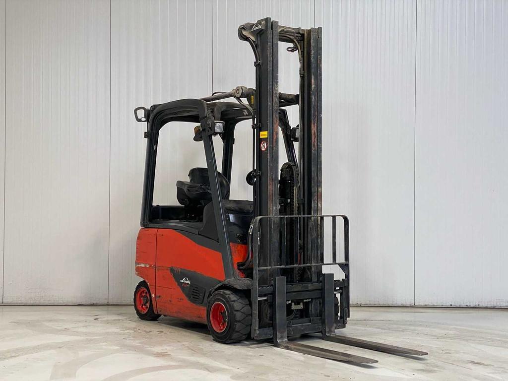 Linde - 2014 - E20PH-02 - Triplex 6,07M, Lift, Levier latér, Électrique, Chariot élévateur, Linde