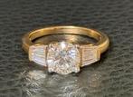 Gouden ring met VS1 diamanten 1.96 karaat! met certificaat!, Bijoux, Sacs & Beauté, Bagues, Neuf, Or, 17 à 18, Jaune