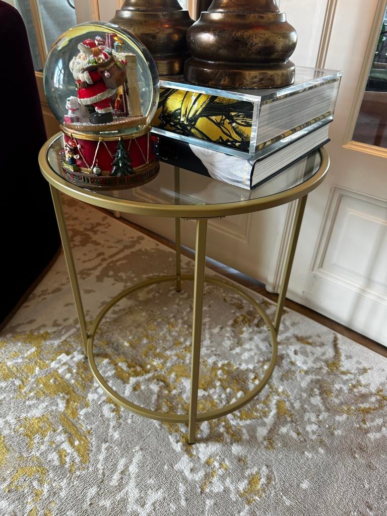 Set of 3 Glass side tables, Ophalen, Gebruikt