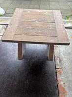 Table basse en bois de chêne avec pieds à tréteaux, Enlèvement ou Envoi, Comme neuf