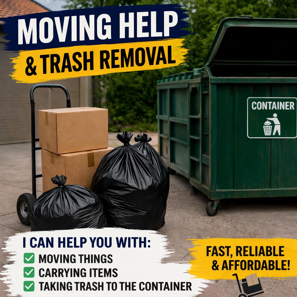 Help with Moving & Trash Removal – Fast and Reliable, Maison & Meubles, Armoires | Autre, Neuf, Enlèvement
