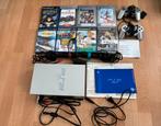PlayStation 2-set, Games en Spelcomputers, Spelcomputers | Sony PlayStation 2, Ophalen, Met 2 controllers, Zilver, Slim
