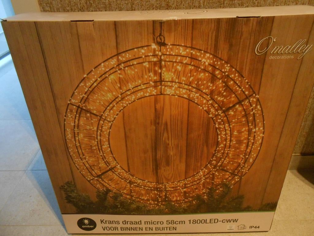 Splinternieuwe led kerstkrans voor binnen of buiten., Diversen, Kerst, Ophalen, Nieuw