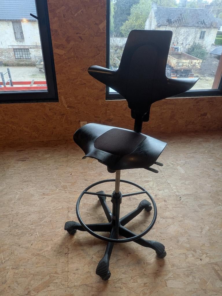 Siège de Bureau - Capisco Puls 8010 - Häg, Ophalen, Gebruikt, Zwart, Bureaustoel