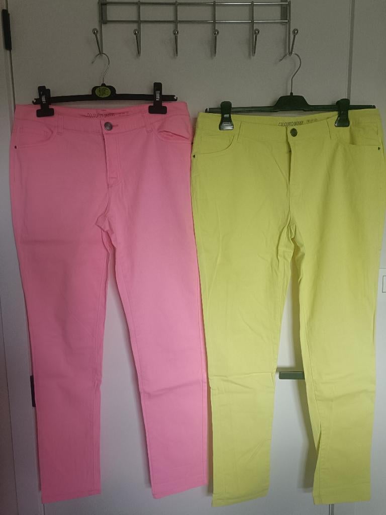 2 fluobroeken XL, Ophalen, Maat 42/44 (L)