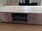 massive tv kast midden eik, Ophalen, 100 tot 150 cm, Eikenhout, Zo goed als nieuw