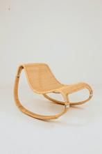 Vintage rattan rocking chair mid century modern design