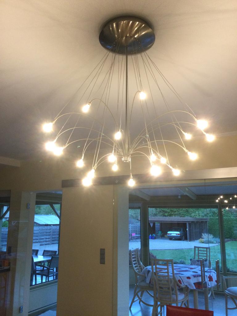 Luminaire moderne LED, Enlèvement ou Envoi, Utilisé, Métal, 50 à 75 cm