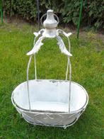 ovale plantenbak in gepatineerd smeedijzer., Minder dan 60 cm, Nieuw, Ophalen of Verzenden, Metaal