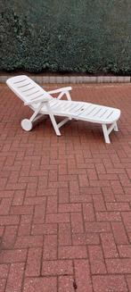 Ligzetel wit pvc, Tuin en Terras, Ophalen
