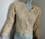 Gehaakt truitje mt S, Beige, Ophalen of Verzenden, Zo goed als nieuw, Handgemaakt